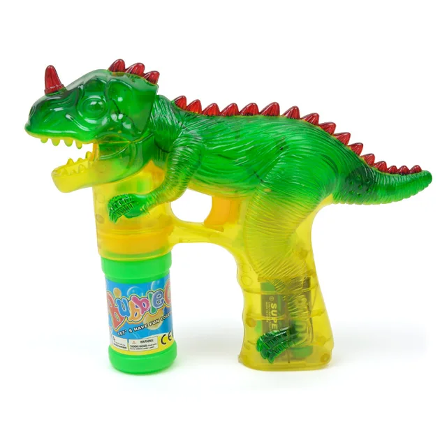 Dinosaur Bubble Gun Shooter Electric Bubble Gun with Music Flashing