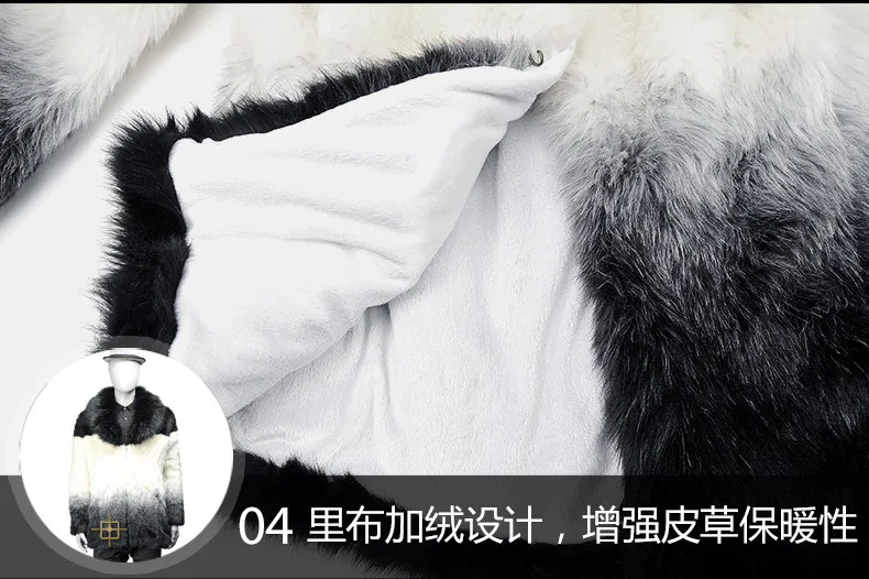 Новая мода, мужское зимнее черное и белое пальто с искусственным мехом, Длинная ветровка Han 510171, распродажа