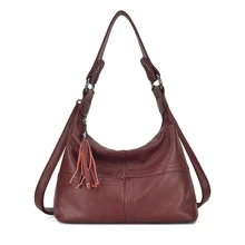 Высококачественные женские кожаные сумки, женская сумка-мессенджер, дизайнерские сумки через плечо, женские сумки с кисточками, сумки на плечо