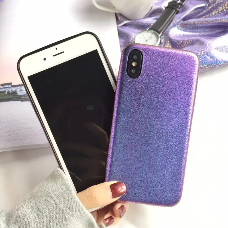 Есть видео для цветных градиентных кожаных чехлов iPhone 6 чехол Apple iphone 6S Plus чехлы
