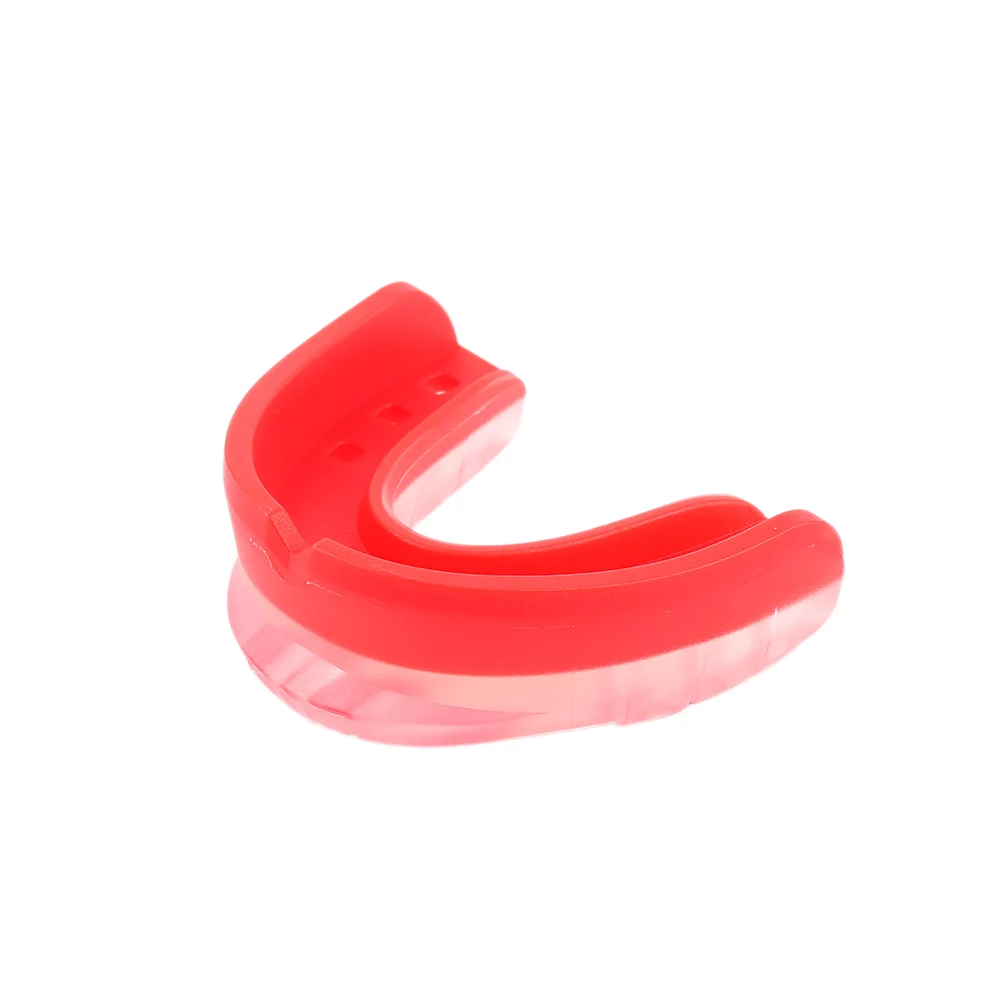 Наружный баскетбольный Силиконовый протектор для зубов для взрослых, Защита рта, бокс, спорт, футбол, хоккей, каратэ, Муай Тай, зубные брекеты - Цвет: 1pc Clear-Red