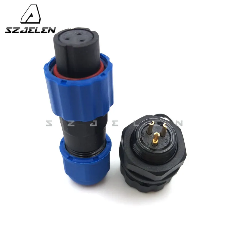 

SD13TP-ZM , 3 pin automotive Waterproof connector plug socket, IP67, Male and female circular electrical connector