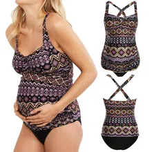 Новое поступление женский сексуальный и свободный Купальник для беременных богемский купальник, бикини с принтом высокого качества для беременных пляжная одежда bayan mayo