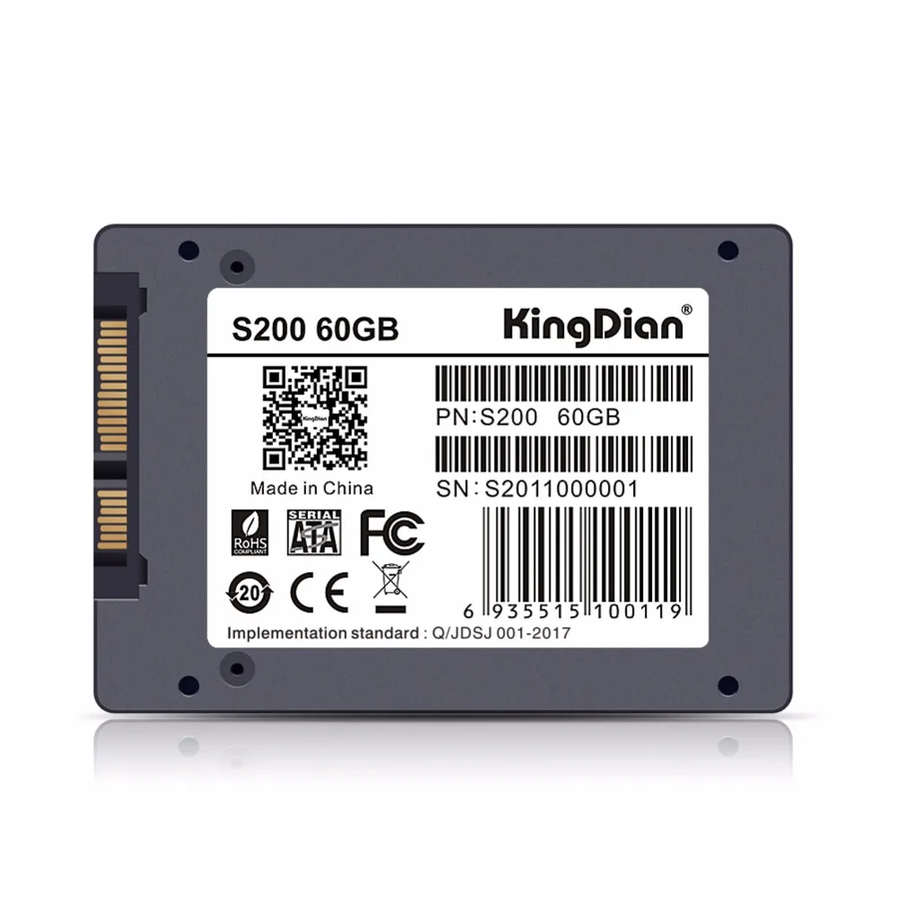 SSD 64GB KingDian бренд 2,5 SATA3 жесткий диск HD HDD для ноутбука S200 60GB