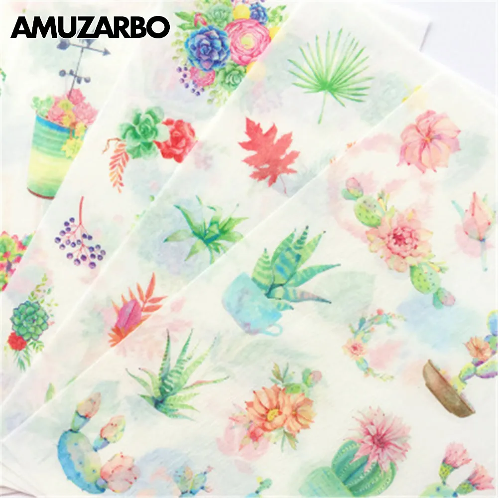 

6 Sheets/packages Small fresh green deep forest Diary Stickers Kawaii Memo Scrapbooking Sticker DIY Child Toy Stationery
