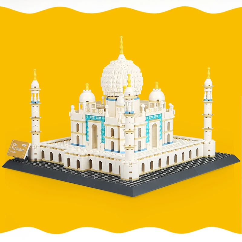 Legoed technic Architecture Model Taj Mahal of Agra India Lepin Street View Legoing assembly Building Block bricks Christmas Toy Legoed technic Architecture Model Taj Mahal of Agra India Lepin Street View Legoing assembly Building Block bricks Christmas Toy
