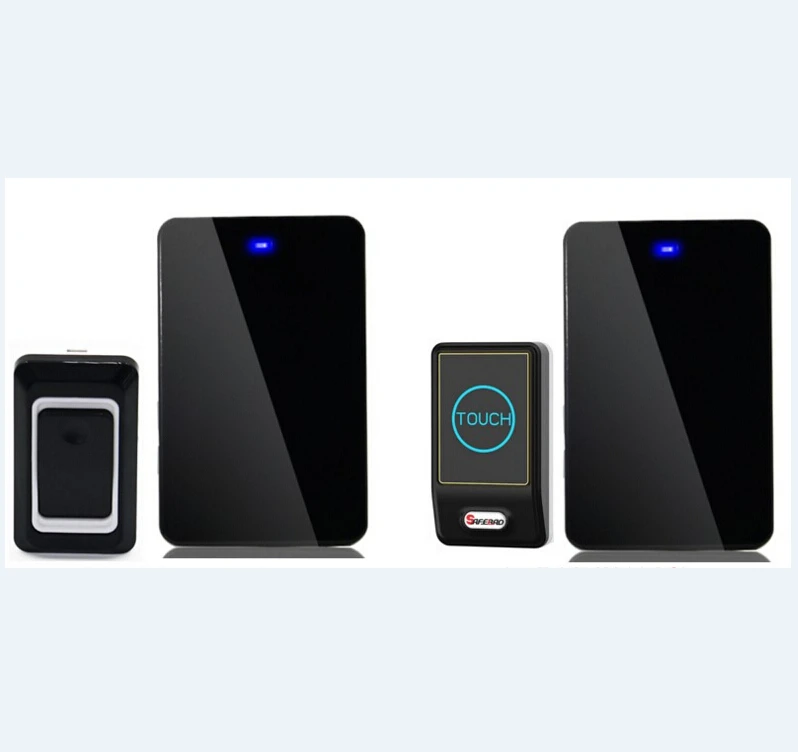 

US EU wireless Doorbell, Waterproof Plug-in Door Bells with 1 Touch Sensor Button and 1 Door Chime for Home Office