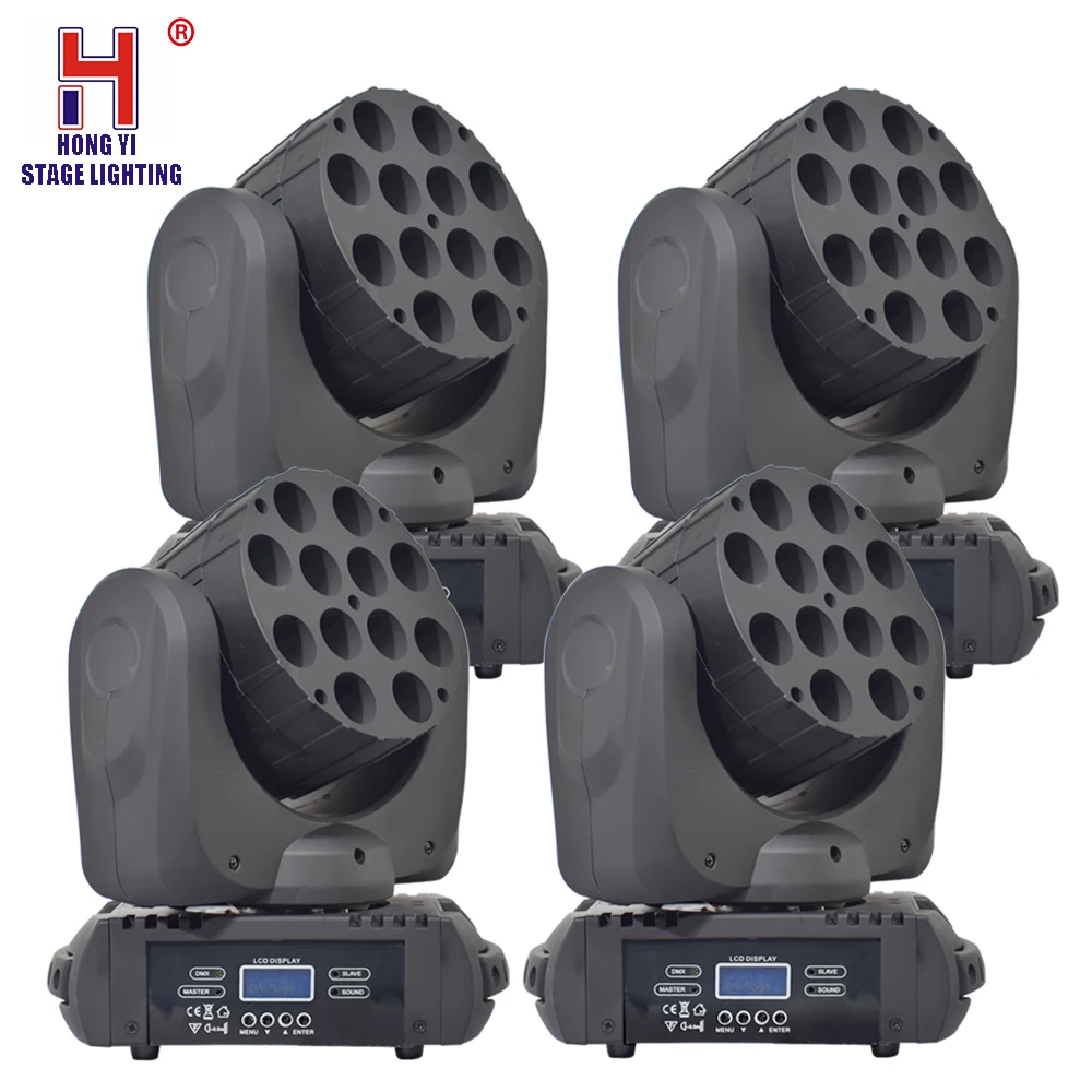 

LED Beam Moving Head stage Light 12x12W RGBW led adjustable speed strobe effect professional stage lighting(4pieces/lot)