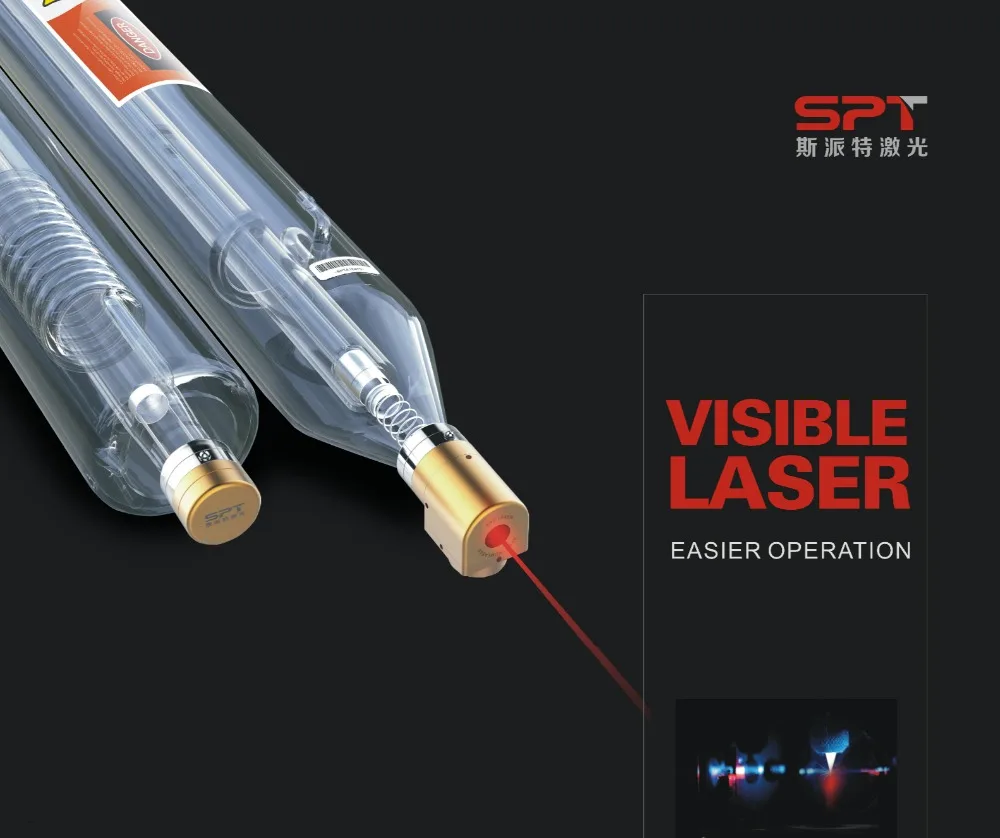 Китай Поставщики высокого качества 100 Вт видимая красная точка co2 лазерная трубка 10000 часов жизни