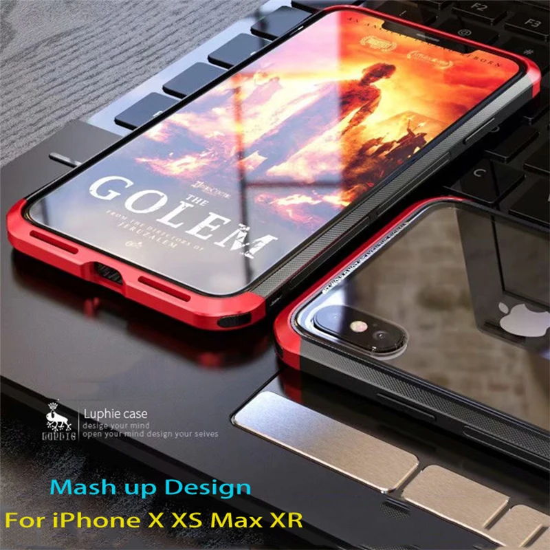 Для iPhone 11 Pro X XS Max XR 8 7 Plus Роскошная Магнитная адсорбционная маска летучей мыши Алюминиевый металлический бампер рамка чехол с покрытием в виде брони Coque