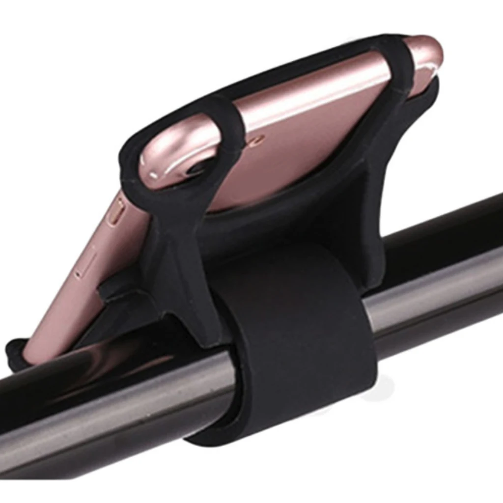 

Bicycle Silicone Mobile Phone Holder Bike Mount Buckle Pull Nonslip Handlebar Bracket for 4.7-6.0 in Mobile Phone