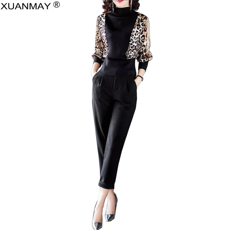 

Fashion Professional Wear leopard Shirt ladies 2019 Women's Chiffon top Shirt Brand design Spring festival Women's shirt