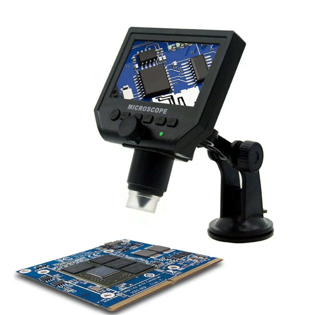 MYLB-LCD Digital USB Microscope 4.3 inch Magnifier with 1-600X Continuous Magnification Zoom 3.6MP