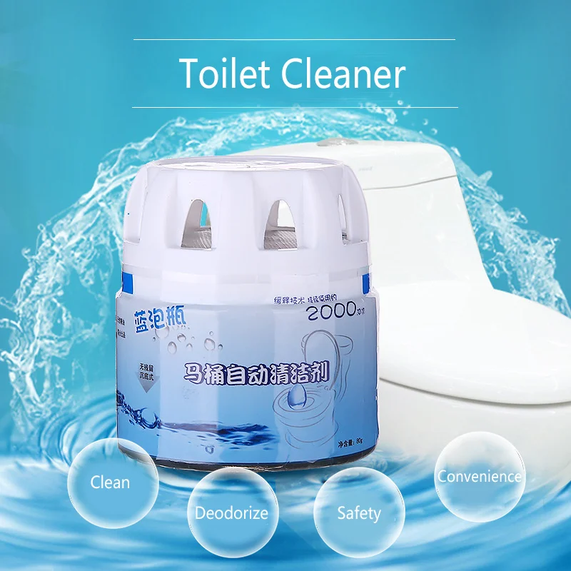 

1 Bottle Foaming Cleaners 2019 Automatic Toilet Cleaner Magic Flush Bottled Helper Blue Bubble Amazing Bathroom Toilet Freshener
