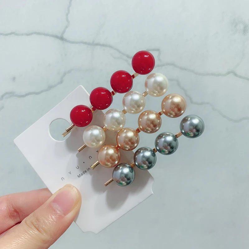 

1PC Fashion Women Girls Imitiation Pearl Hairpins Metal Hair Clips Barrette Hairgrip Hair Styling Accessories Jewelry Gifts
