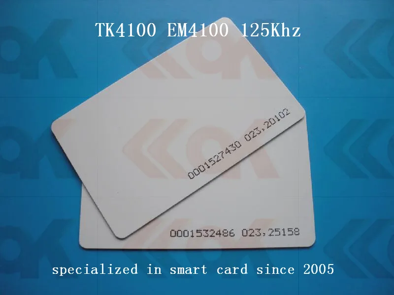 

1000 шт./лот 125 кГц RFID blank TK4100 EM4100 ID PVC Card ID Smart Card