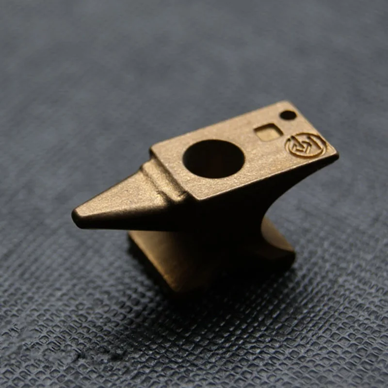 EDC Pure Brass Beads Flashlight Pendant Titanium Beads Medium Anvil