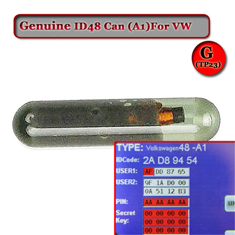 (5 шт./лот) оригинальный ID48 может чип для V-W (TP23) | Автомобили и мотоциклы