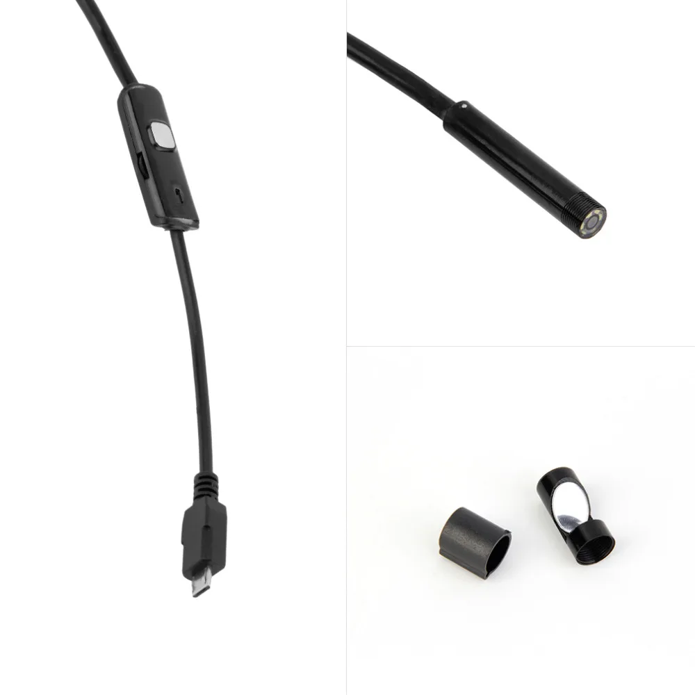 720P 7mm Lens Mini Camcorder Waterproof Inspection Mini Camera for Android Focus Camera Lens USB Cable Waterproof Endoscope