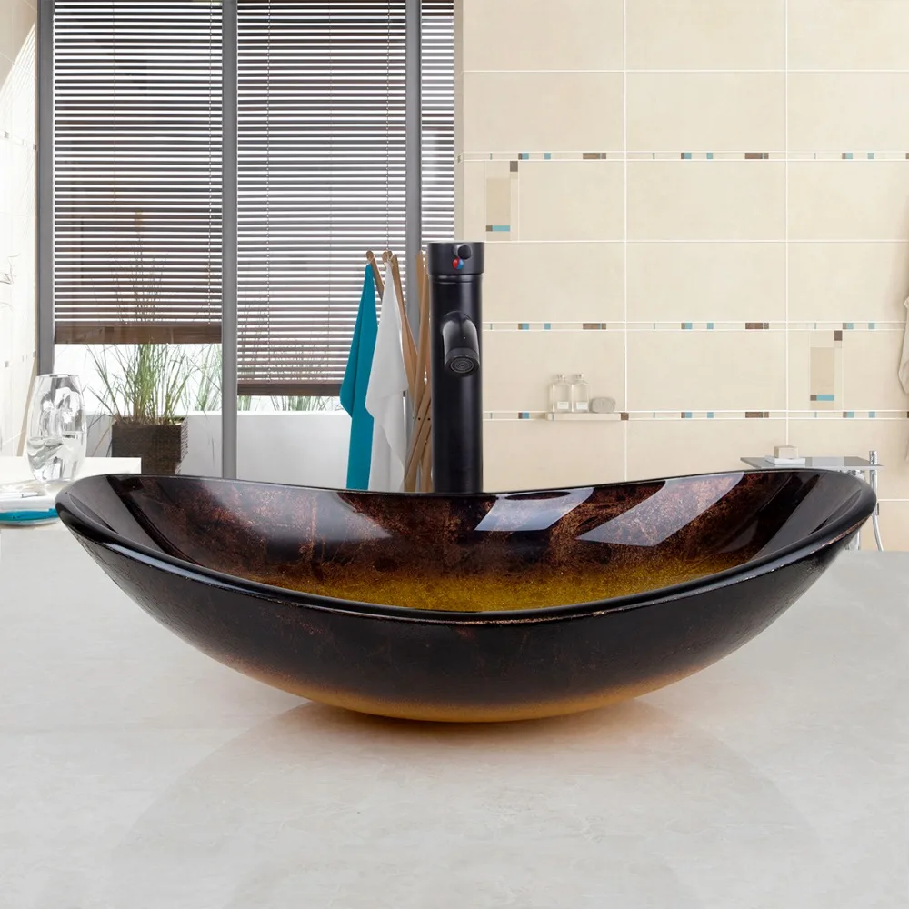 KEMAIDI الحمام غسل حوض مجموعة شلال الحنفيات حمام الأسود خلاط بالوعة صنبور السفن استنزاف الحمام الزجاج حوض الغرور