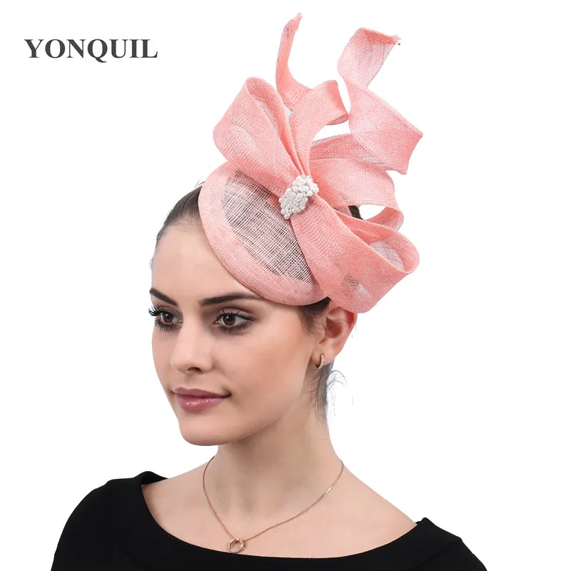 

New Charming Sinamay Big Bow Hair Fascinators Accessories Women Wedding Millinery Derby Wedding Hat Headbands Occasion Headpiece