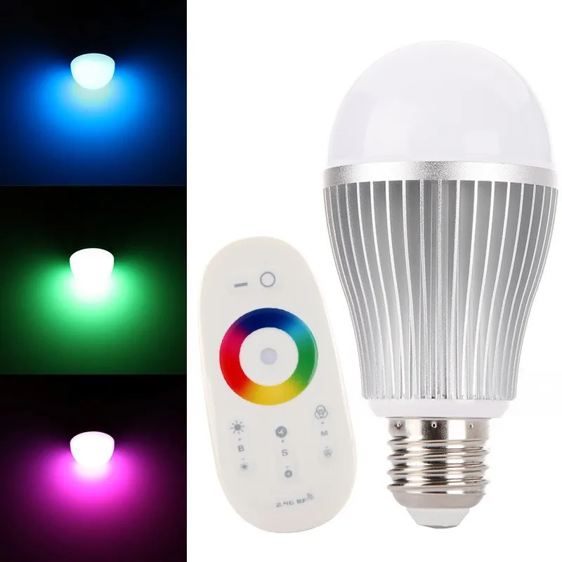 

1pcs AC85-265V RGB led Colorful 6W E27 LED RGB Bulb Lamp Lights with Remote Control Free shipping