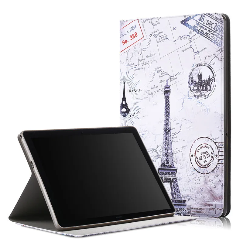 Vintage Tower Чехол для huawei Mediapad T5 10 AGS2-W09/L09/L03/W19 Смарт Складной чехол-подставка для huawei Mediapad T5 10-дюймовый кожаный чехол для планшета - Цвет: Vintage Tower