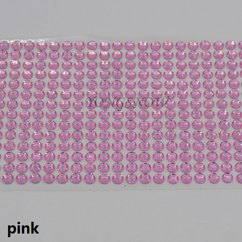 1040 шт 3 мм акрил, плоский с одной стороны Стразы для пошива швейных изделий дизайн ногтей DIY декоративный чехол для телефона искусство Ремесла подарки - Цвет: PinK