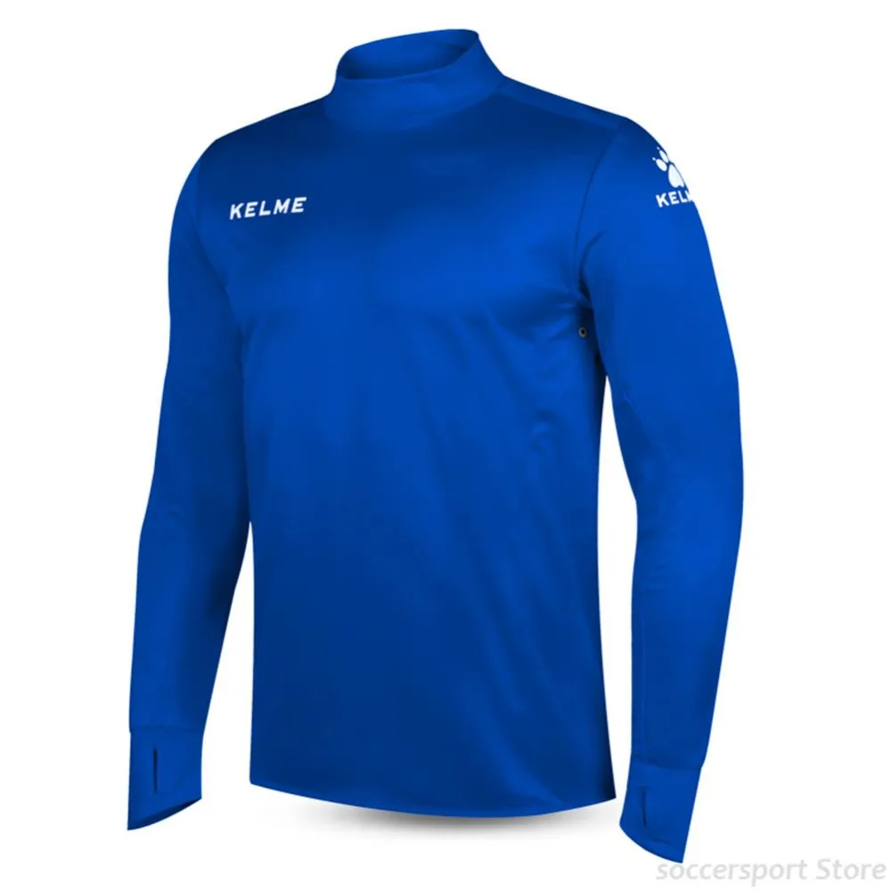 Kelme K15Z304 Men Soccer Jerseys Polyester Stand Collar Sharkskin