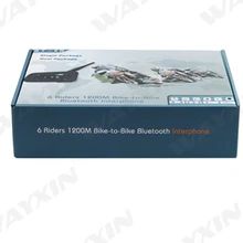 2018 New 2PCS 1200m Bluetooth Intercom Headset 6 Riders Handsfree V6 Waterproof Motorcycle Interphone Support Stereo Music/audio