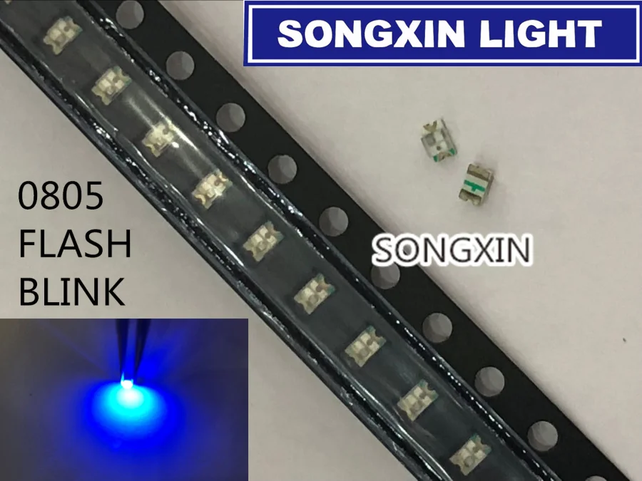 1000 шт 0805 вспышка LED SMD диоды теплый белый красный синий зеленый желтый оранжевый RGB