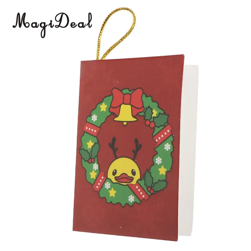 240pcs Christmas Paper Message Cards Hanging Gift Cards Tags Xmas Tree Decor