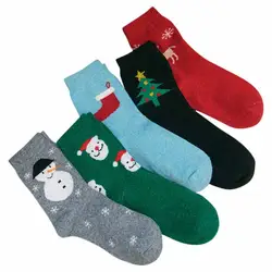 2 шт. женские Рождественские зимние толстые носки теплые длинные носки баскетбольные спортивные нескользящие носки 5 цветов