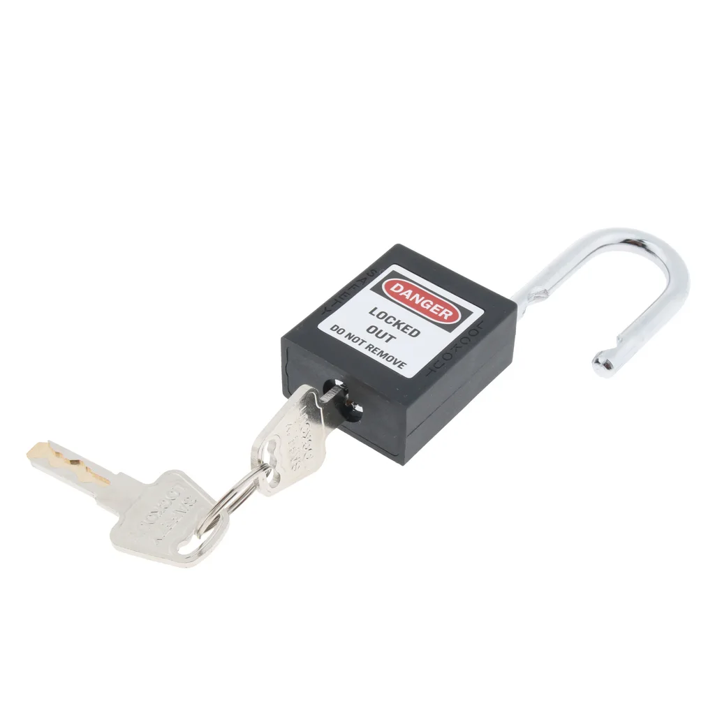 Strong Firm Multifunction Safety Lockout Padlock Lock Keyed Different, Key Retaining, Safe, 3 Colors