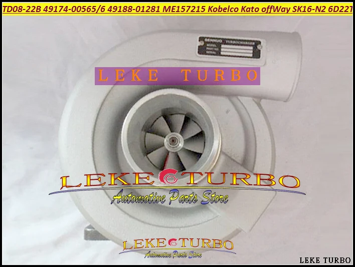 TD08-22B 49174-00565 49174-00566 49188-01281 ME157215 Turbo Turbocharger For KOBELCO Mitsubishi Kato Various OffWay SK16-N2 6D22T 6D22-CT (1)