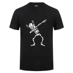 Скелет каплю крема Викинг Мужская футболка 2018 уникальные модные Bones футболки короткий рукав 100% хлопок взрослые футболки