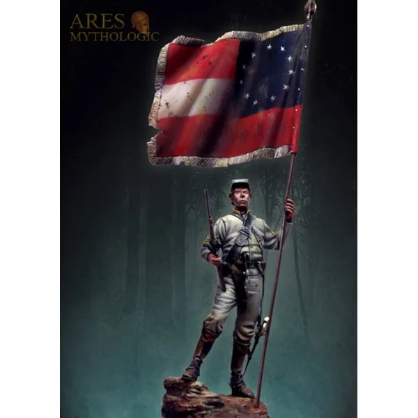 [Loong Way Miniatures] Ares мифологические/дракония миниатюры AVAR-G21-стандарт CONFEDERATE BEARER 75 мм Металлические Миниатюрные