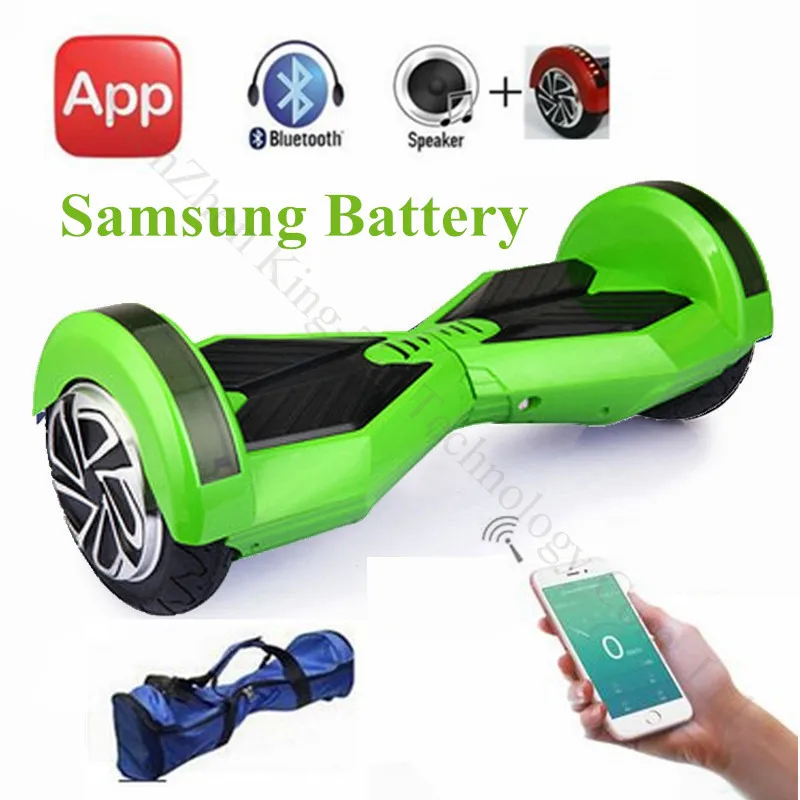 8 дюймов самобалансирующийся скутер электрический samsung светодиод BT + Bluetooth 2