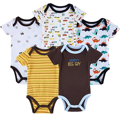 Новинка года; Брендовое боди с короткими рукавами для малышей; хлопковое боди для новорожденных; комплект одежды для маленьких мальчиков и девочек - Цвет: 1510207091014