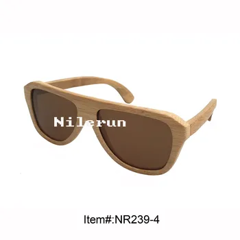 

unisex men women natural bamboo sunglasses with brown polarizing lens