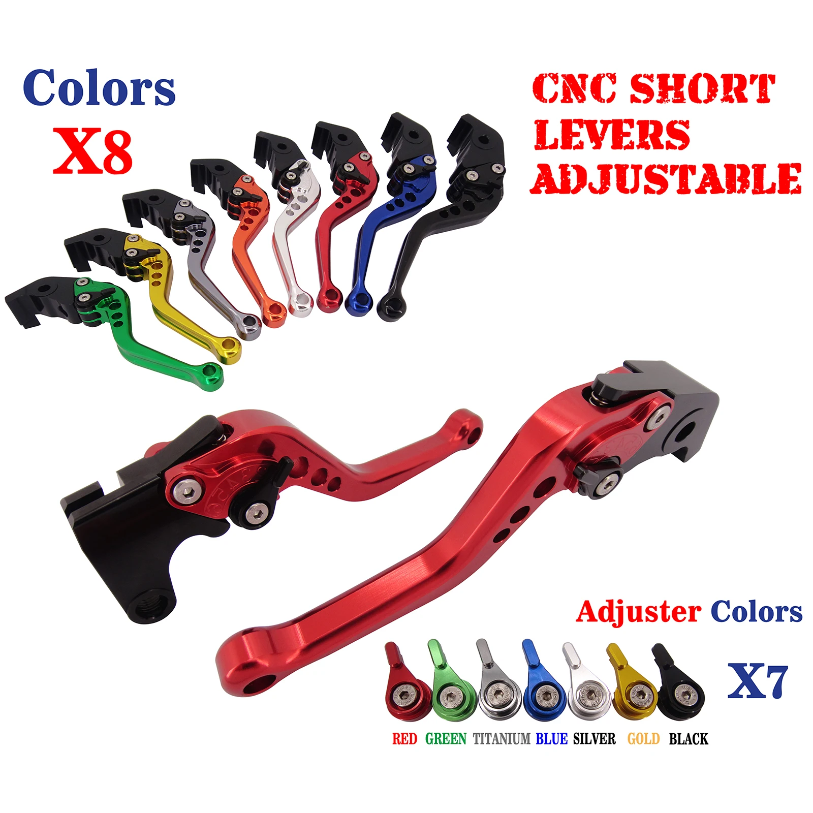 

Adjustable CNC Short Brake Clutch Levers For Suzuki SV650/S/N 1999-2010 DL650/V-Strom GSX600F/750F GSX-R750 RGV250 Gamma