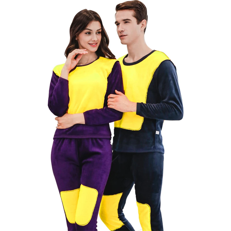 

Men's thermal underwear Long Johns sets fleece thick solid winter inner wear clothes size L to XXXL