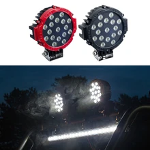 1 Pcs ECAHAYAKU 7 “51 W Rotondo HA CONDOTTO LA Luce del Lavoro Spot del fascio Flood Per 4×4 Fuori Strada del Camion trattore ATV SUV di Guida Della Lampada accessori Auto