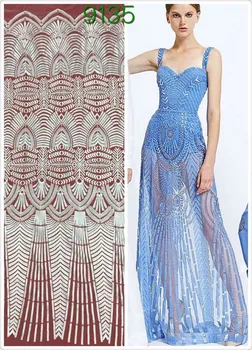 

S-71943 Hot Sale French Lace Fabric High Quality African Tulle Lace Fabric Nigerian Lace Fabrics For Dress
