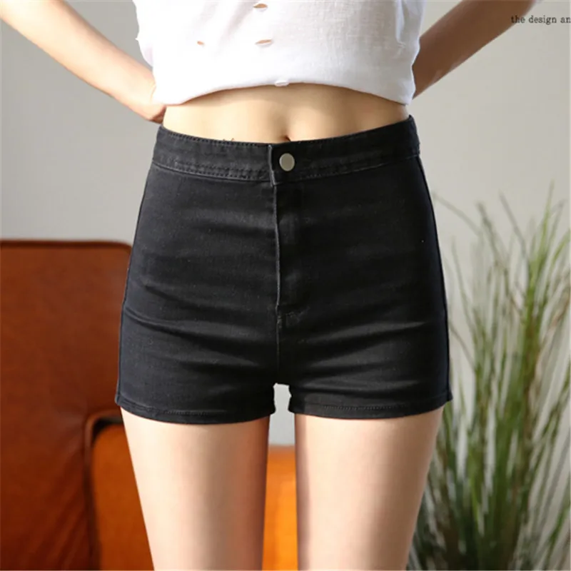 Vintage High Waist Denim Shorts Women Slim Casual Jeans Shorts Street Wear
