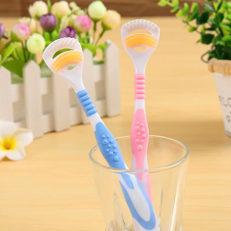 

2Pcs/Pack Tongue Brush Tongue Cleaner Scraper Cleaning Tongue Scraper For Oral Care Oral Hygiene Keep Fresh Breath Color Random