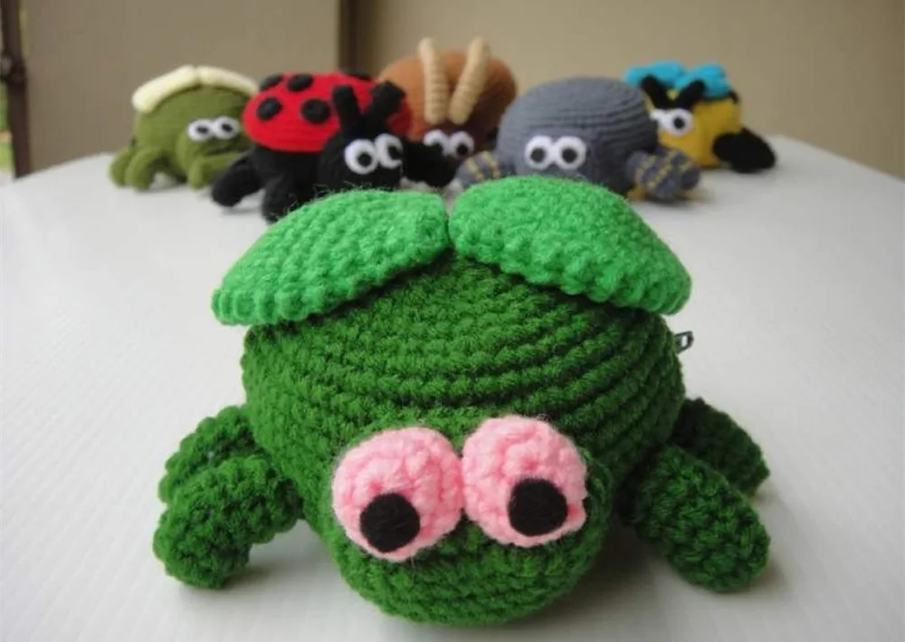 Крючком игрушки amigurumi игрушка Божья коровка держатель для игрушек Номер модели w15757