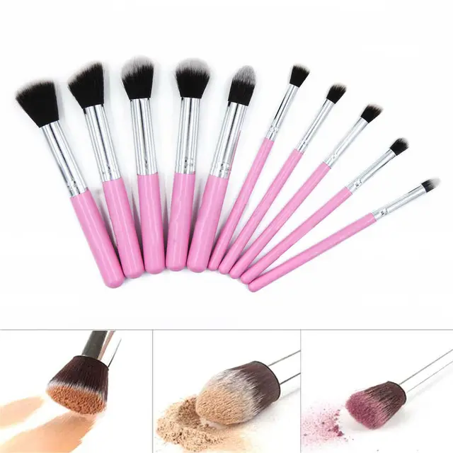 10Pcs Makeup Brushes kit Cosmetic Eye Face Powder Foundation Brushes Tool eyeliner Concealer Brushes Cosmetic Make up Brushes 3