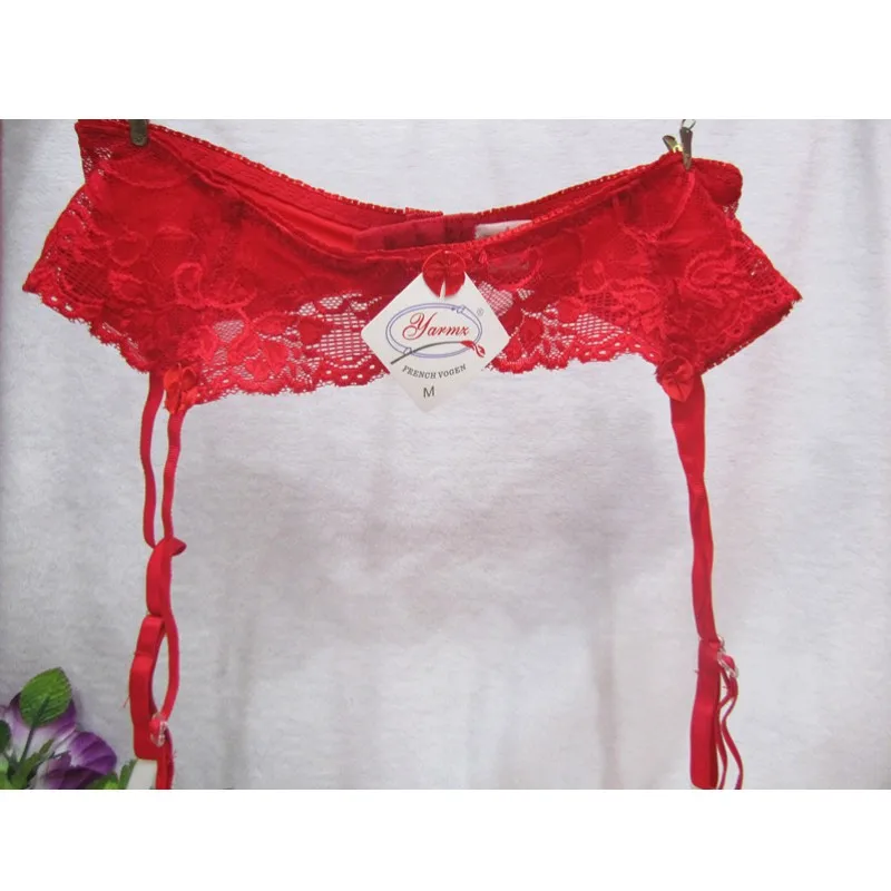 Sexy Woman Garter Suspenders Double Breasted Adjustable Lace Top Thigh-Highs Garter Waist Belt for Stockings Socks Lingerie