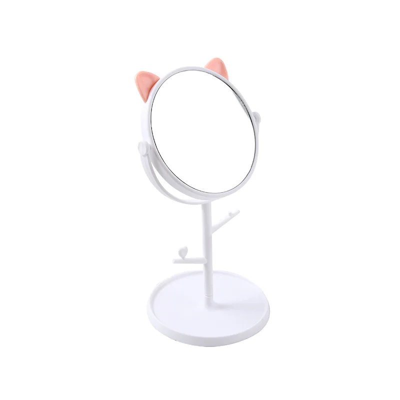 Настольное многофункциональное косметическое зеркало настольное зеркало принцессы креативное увеличительное косметическое зеркало для макияжа - Цвет: Белый